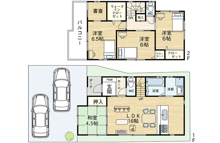 伊丹市 中野北 新築戸建て 間取り図