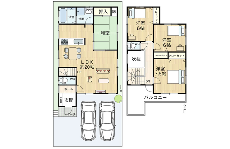 伊丹市 中野北 新築戸建て 間取り図2