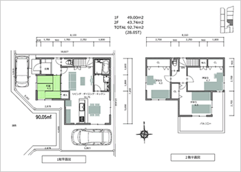 尼崎市 園田南 新築戸建て 間取り図2